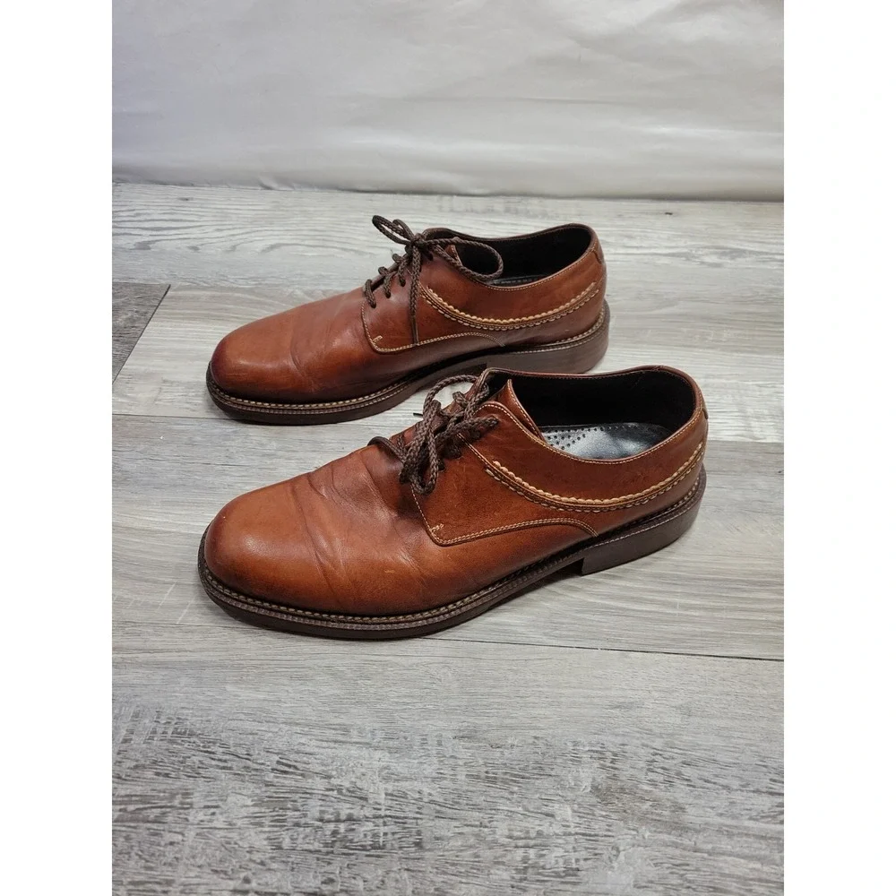 Men's Cole Haan Country Brown Leather Derby Shoes C00165 US 8 D Dress Shoes Sole